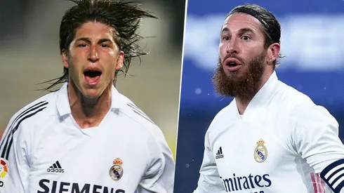 Sergio Ramos en su inicio y final con Real Madrid.