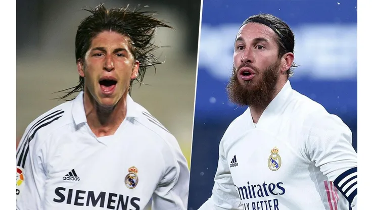 Sergio Ramos en su inicio y final con Real Madrid.