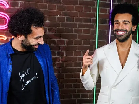 Video | La reacción de Mohamed Salah al conocer su idéntica estatua de cera