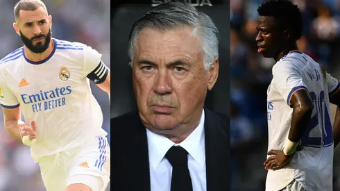 Karim Benzema, Carlo Ancelotti y Vinicíus Jr. en encuentros con Real Madrid.