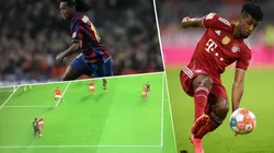 Kingsley Coman y una jugada que recordó a Ronaldinho.