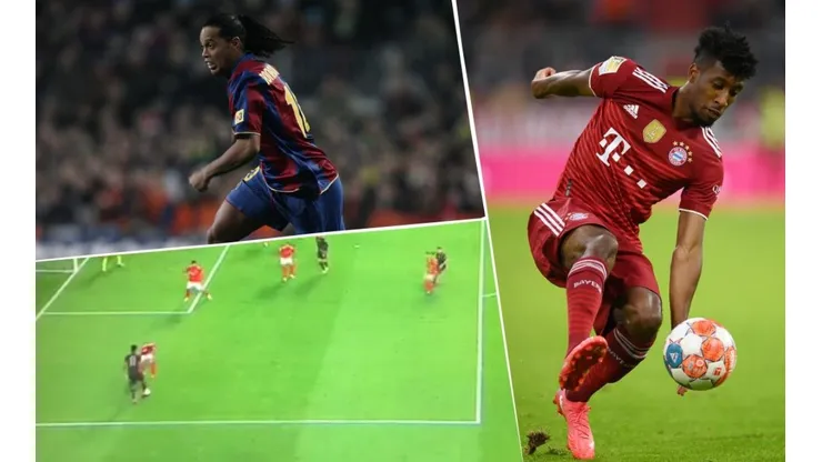 Kingsley Coman y una jugada que recordó a Ronaldinho.