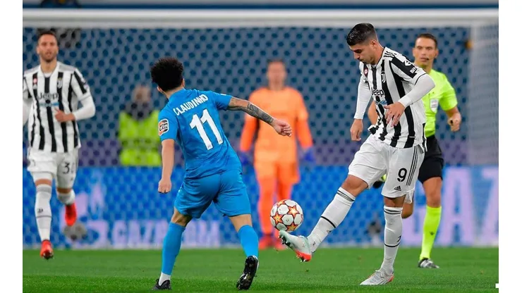 Acción de juego entre Juventus y Zenit.