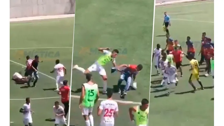 Momentos de la pelea en Colombia.