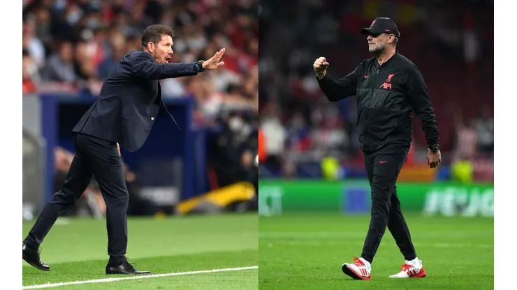 Diego Simeone y Jurgen Klopp anoche.