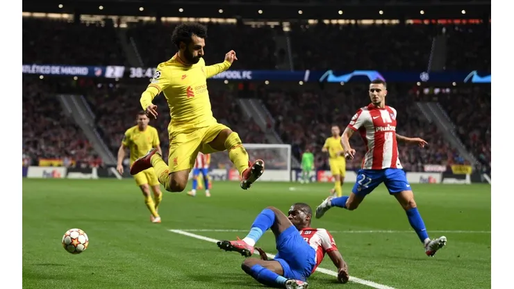 Mohamed Salah marcó un doblete ante Atlético de Madrid.