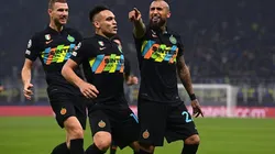 Festejo de gol de Inter.