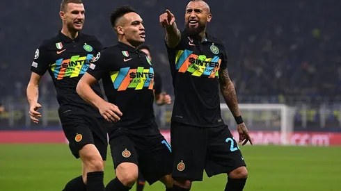 Festejo de gol de Inter.