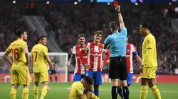 Antoine Griezmann, expulsado ante Liverpool.