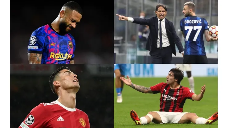 Algunos de los grandes que pueden quedar más comprometidos en la Champions League.
