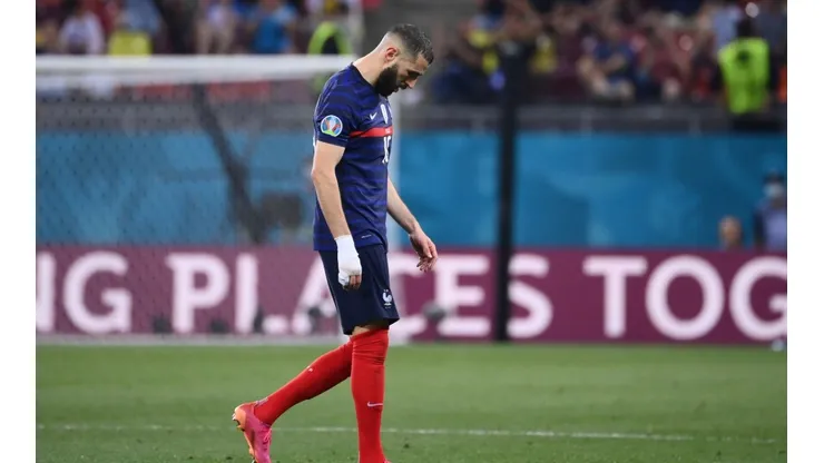 Karim Benzema en un encuentro con Francia.