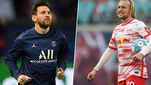 Lionel Messi y Emil Forsberg.