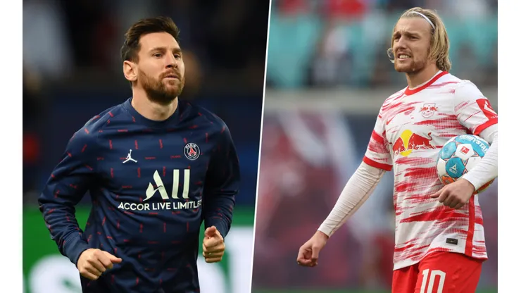 Lionel Messi y Emil Forsberg.