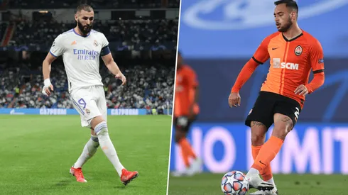 Karim Benzema y Maycon.