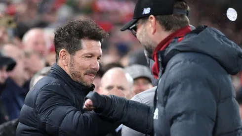 Diego Simeone y Jurgen Klopp, entrenadores de Atlético de Madrid y Liverpool.