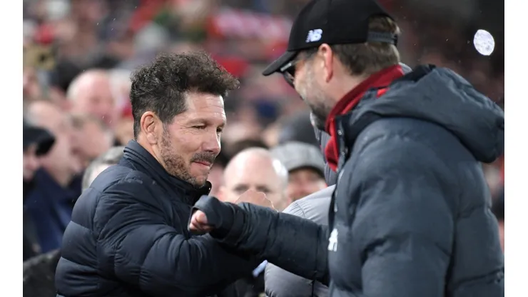 Diego Simeone y Jurgen Klopp, entrenadores de Atlético de Madrid y Liverpool.