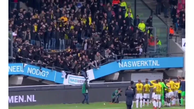 Accidente en la Eredivisie.