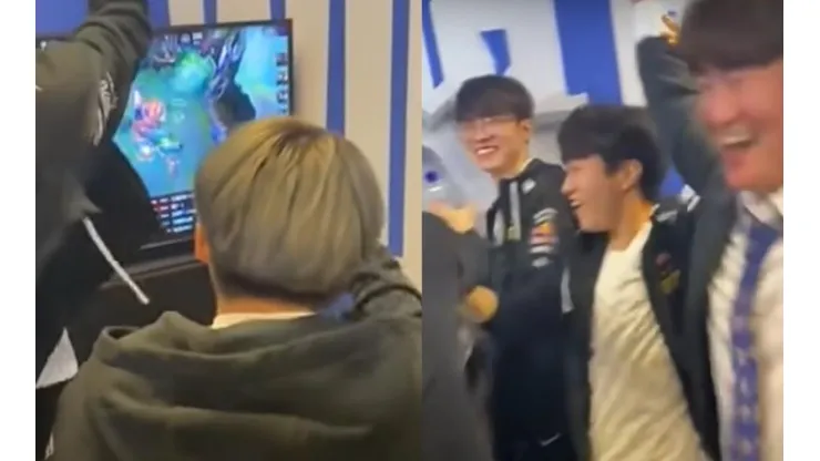 Video viral: la reacción de Faker y T1 a la derrota de EDG contra 100T en Worlds 2021