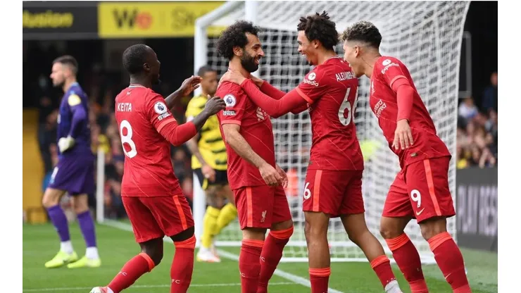 Salah la rompió en la goleada del Liverpool ante Watford.