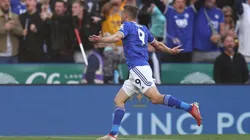Vardy convirtió un gol clave para la victoria de Leicester sobre Manchester United.