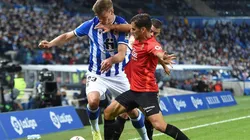 Acción de juego entre Real Sociedad y Mallorca.