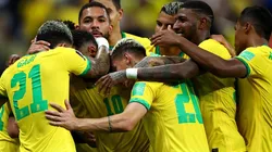 Brasil en festejo de uno de sus goles.