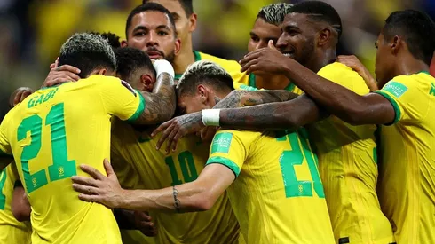 Brasil en festejo de uno de sus goles.