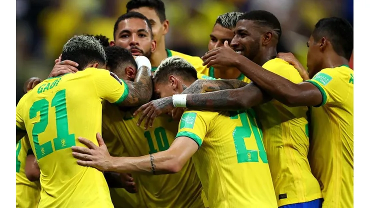 Brasil en festejo de uno de sus goles.