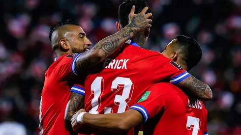 Chile en festejo de gol.