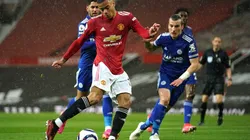 Jugadores de Leicester y Manchester United por la Premier League.