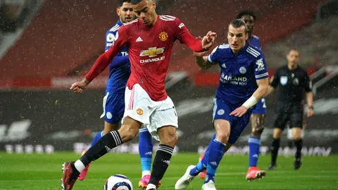 Jugadores de Leicester y Manchester United por la Premier League.