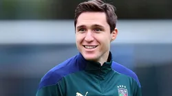 Chiesa con la selección de Italia.