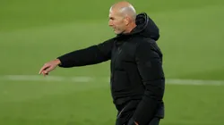 Zinedine Zidane en un partido de Real Madrid.