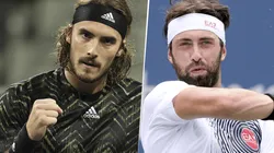 Stefanos Tsitsipas vs. Nikoloz Basilashvili por el Masters 1000 de Indian Wells (Foto: Getty Images).