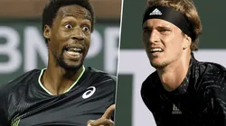 Gael Monfils vs. Alexander Zverev por el Masters 1000 de Indian Wells. (Fotos: Getty Images).