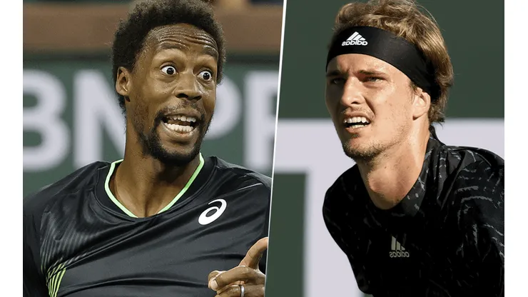 Gael Monfils vs. Alexander Zverev por el Masters 1000 de Indian Wells. (Fotos: Getty Images).
