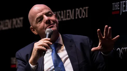 Gianni Infantino en la conferencia anual de Jerusalem Post.