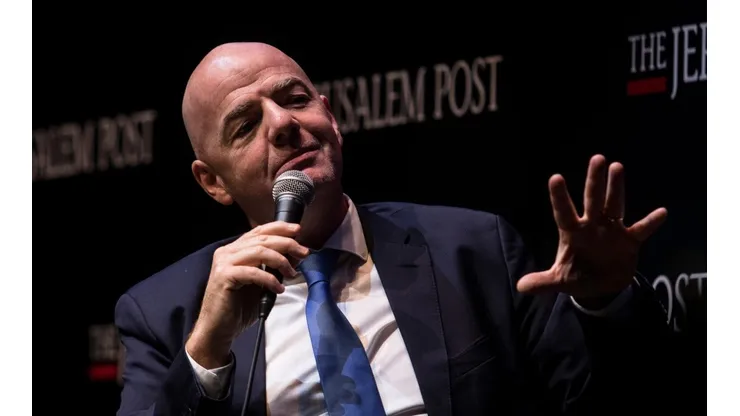 Gianni Infantino en la conferencia anual de Jerusalem Post.