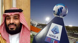 El príncipe Mohammed Bin Salman y el balón de la Serie A.