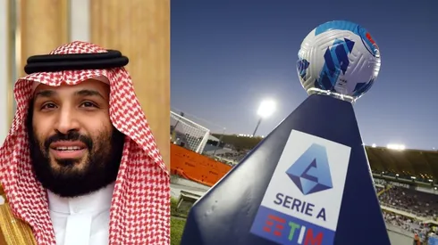 El príncipe Mohammed Bin Salman y el balón de la Serie A.