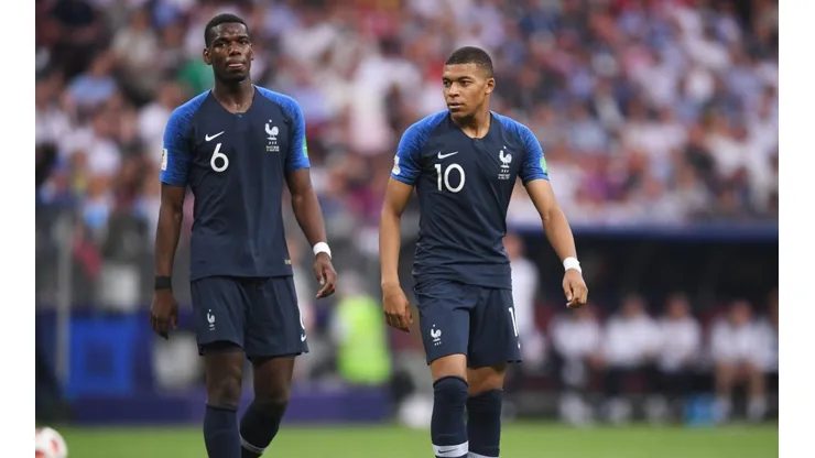 Paul Pogba y Kylian Mbappé en un ecuentro con Francia.