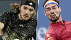 Stefanos Tsitsipas vs. Fabio Fognini por el Masters 1000 de Indian Wells (Foto: Getty Images).