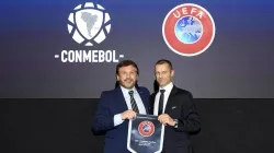 Alejandro Domínguez y Aleksander Ceferin.