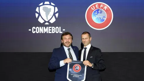 Alejandro Domínguez y Aleksander Ceferin.