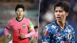Heung-Min Son y Ao Tanaka.