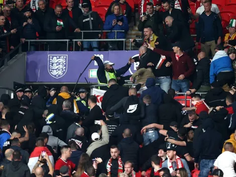 Video | Los hinchas de Hungría protagonizaron incidentes con la policía en Wembley