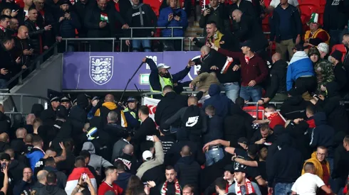 Imágenes de los incidentes en la previa de Inglaterra-Hungría.