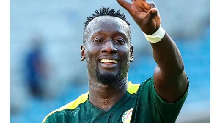 Senegal en festejo de gol.