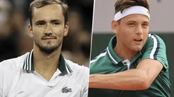 Daniil Medvedev vs, Filip Krajinovic por el Masters 1000 de Indian Wells. (Fotos: Getty Images).