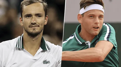 Daniil Medvedev vs, Filip Krajinovic por el Masters 1000 de Indian Wells. (Fotos: Getty Images).